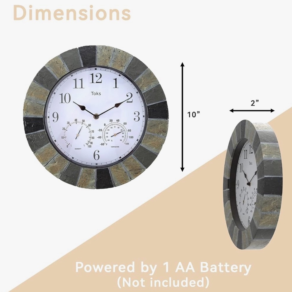 Lily's Home Slate Hanging Wall Clock - Picture 14 of 16